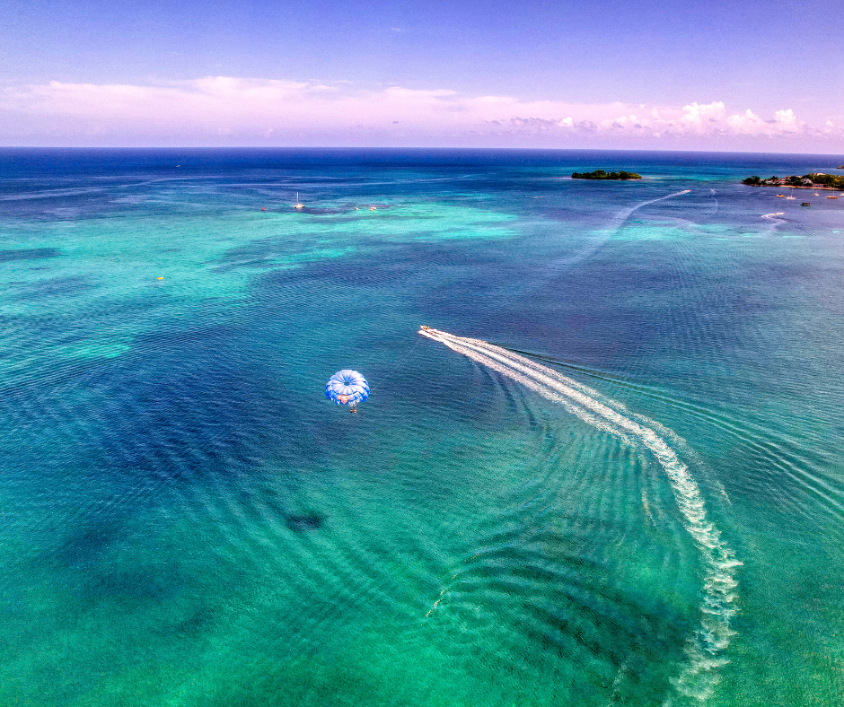 Parasailing at Negril's Seven Mile Beach